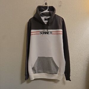 Sonneti London Hooded Sweatshirt - Gray & White - XL
